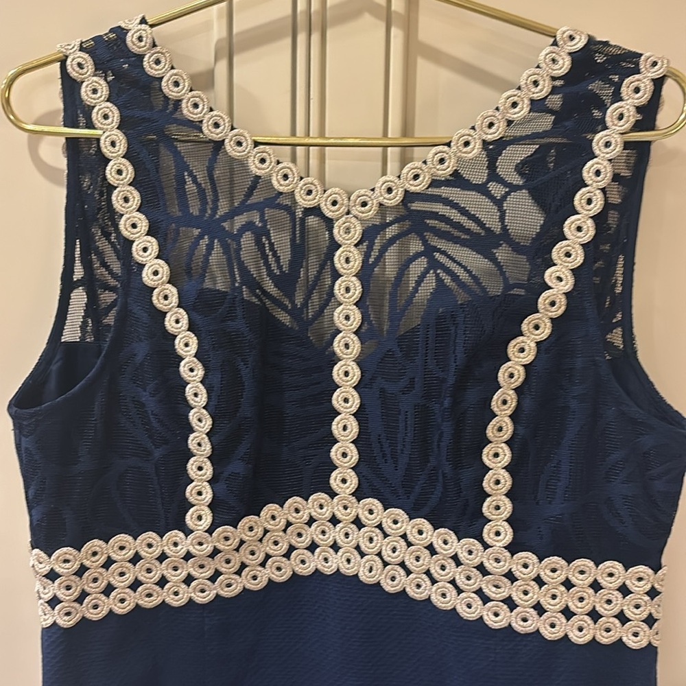 Lilly Pulitzer sleeveless dark navy dress size 6 - Picture 2 of 16